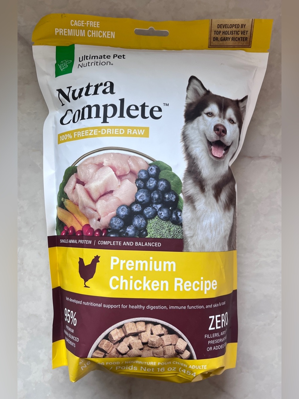Ultimate Pet Nutrition Nutra Complete Premium Chicken Freeze Dried Dog Food,